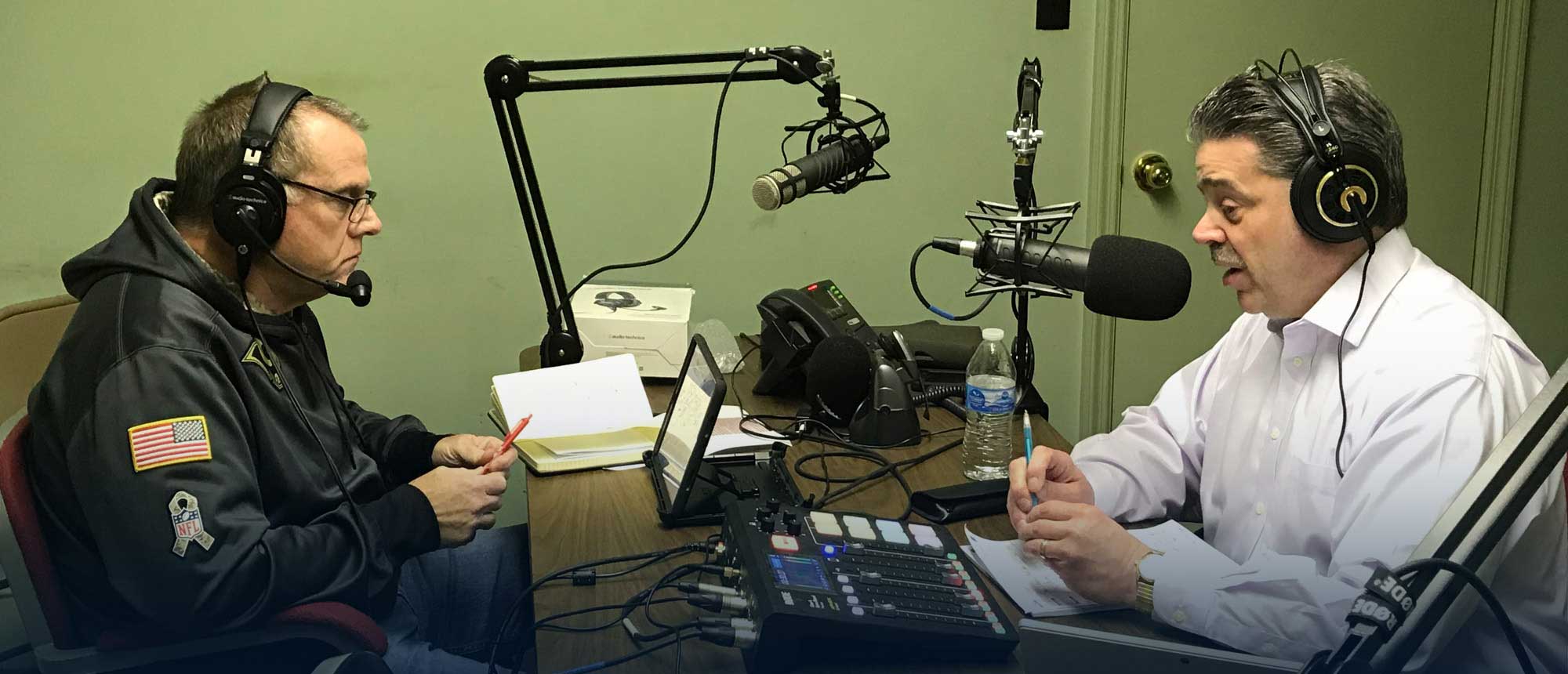 Rex's discussing sports during a podcast