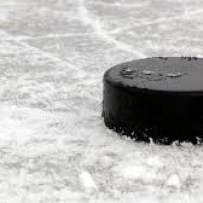 hockey puck on ice